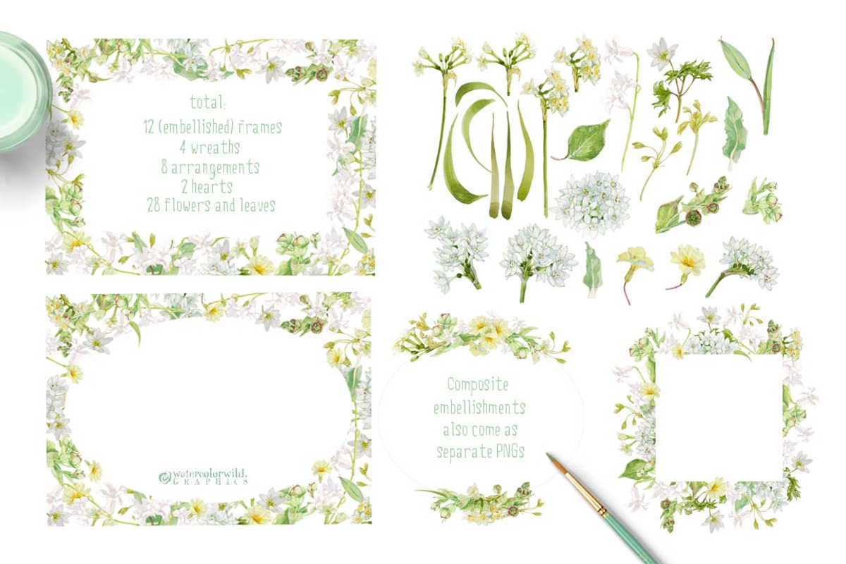 Pearly White-Design Pack, an Illustration by watercolorwild.graphics (Photo 7 of 8)