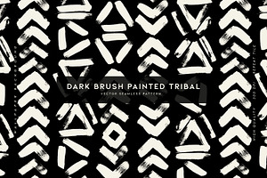 Dark Brush Painted Tribal