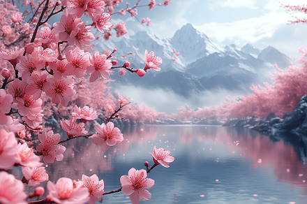 Beautifully sakura trees in the park, a Nature Photo by AlyaAnd