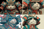 40 Samurai Cat Illustrations, an Animal Illustration by HipFonts (Thumbnail 6 of 11)