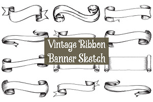 Antique Scroll and Ribbon Graphics, an Illustration by musafir_fashion