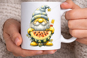 Whimsical Summer Gnome Clipart PNG, a Seasonal Illustration by Canvas Craft (Thumbnail 5 of 7)