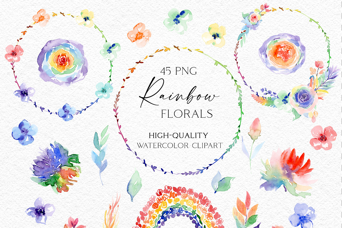 Rainbow Mix Watercolor, an Object Illustration by Olga Koelsch (Photo 14 of 16)