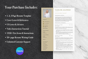 Clean Resume Template Pack Canva