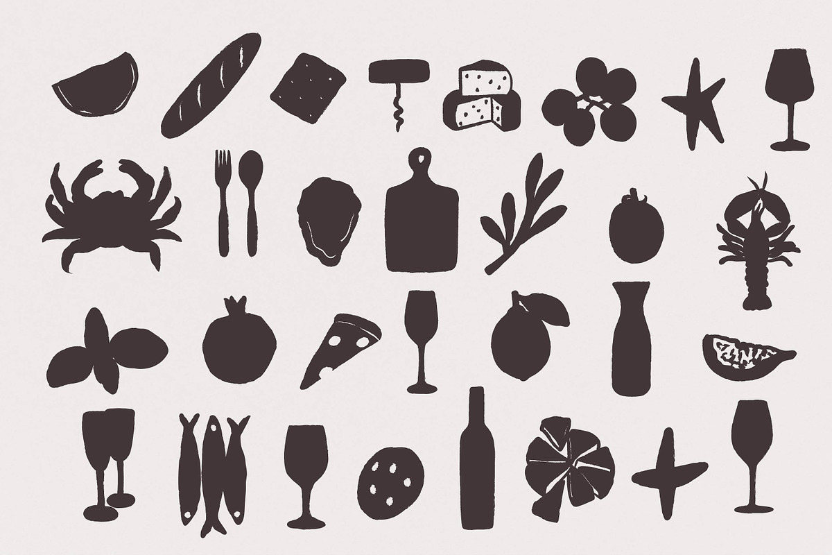 Wine and Food Doodles illustrations, a Food Illustration by RaDavCrafts (Photo 6 of 10)