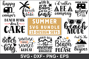 Summer Quotes SVG Bundle, Summer, an Illustration by Designvipe (Thumbnail 1 of 3)