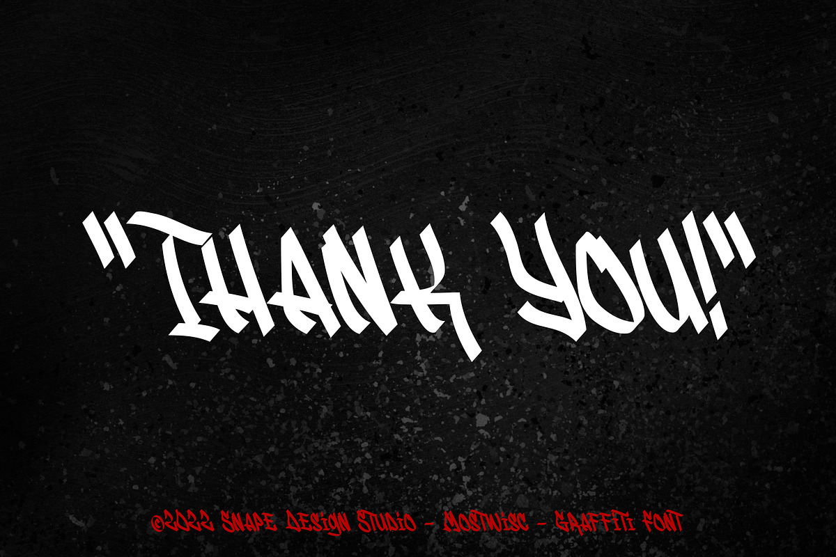 Mostwisc - Graffiti Font, a Font by Snape Design Studio (Photo 5 of 5)