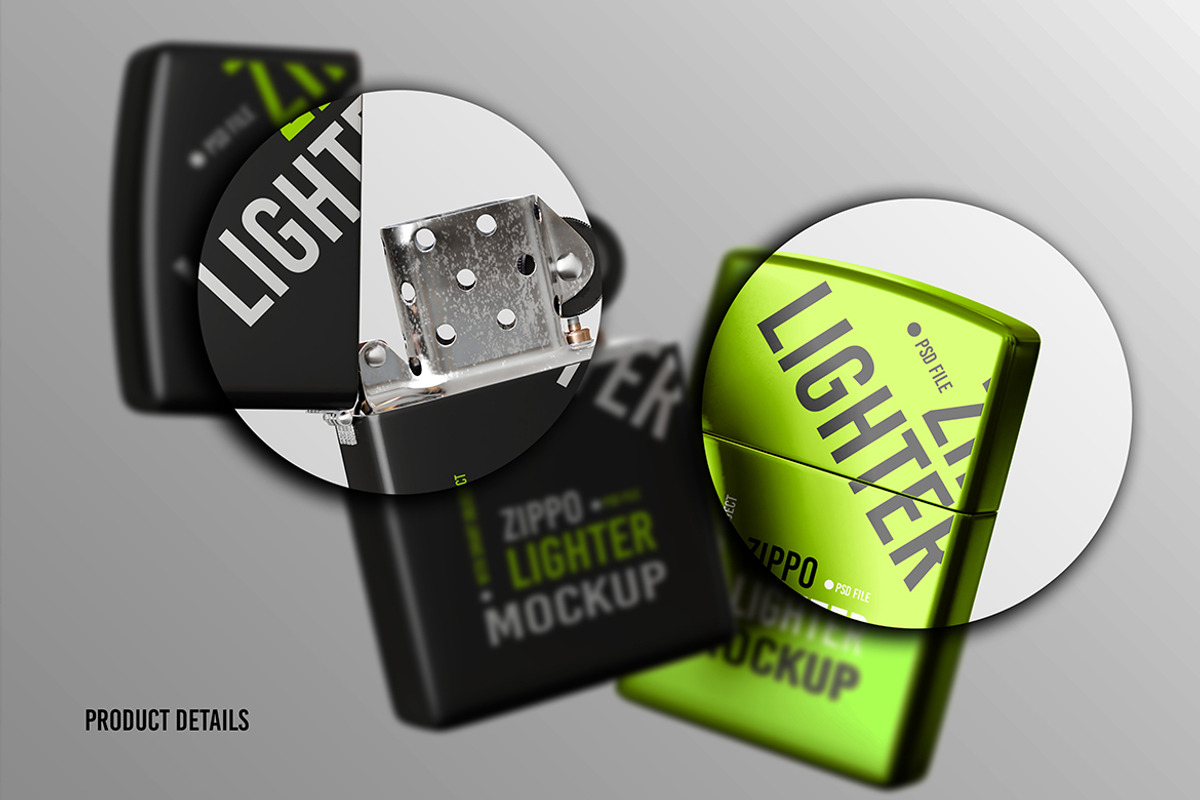Zippo Lighter Mockup, a Product Mockup by Modaldesain (Photo 3 of 4)