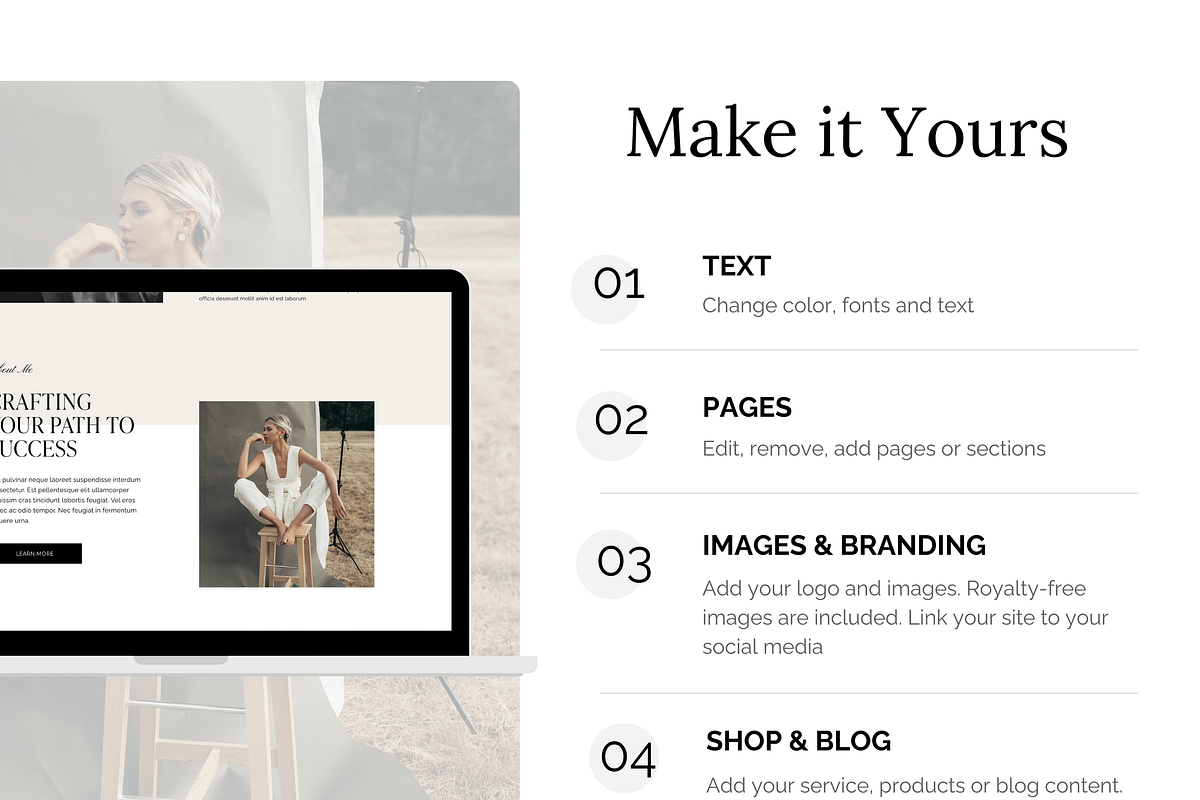 Squarespace Website Theme Template, a Squarespace Template by Peachy Branding (Photo 2 of 9)