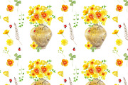 Wild flowers watercolor set, a Background Graphic by Elegantia (Thumbnail 14 of 15)