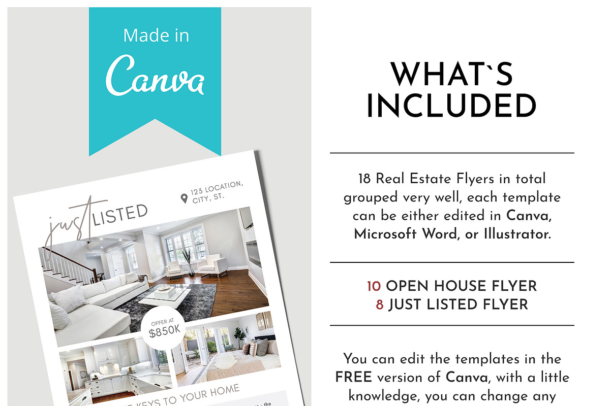 18 Real Estate Flyer Bundle | Canva, a Flyer Template by BrochuresFactory (Photo 2 of 7)