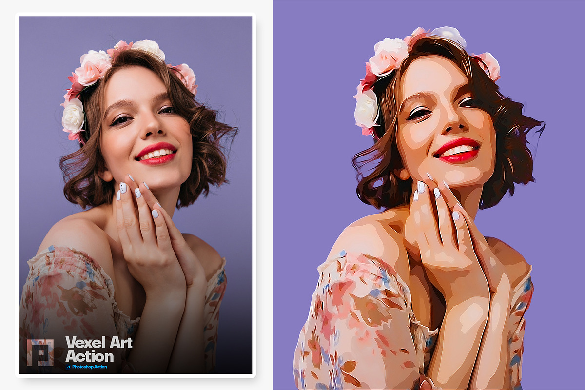 Vexel Portrait Art Photoshop Action, an Action Add-On by Shovajit (Photo 8 of 10)