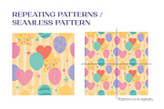 Colorful Fun Sweet Birthday Pattern, a Pattern Graphic by CreativeChristiana (Thumbnail 3 of 9)
