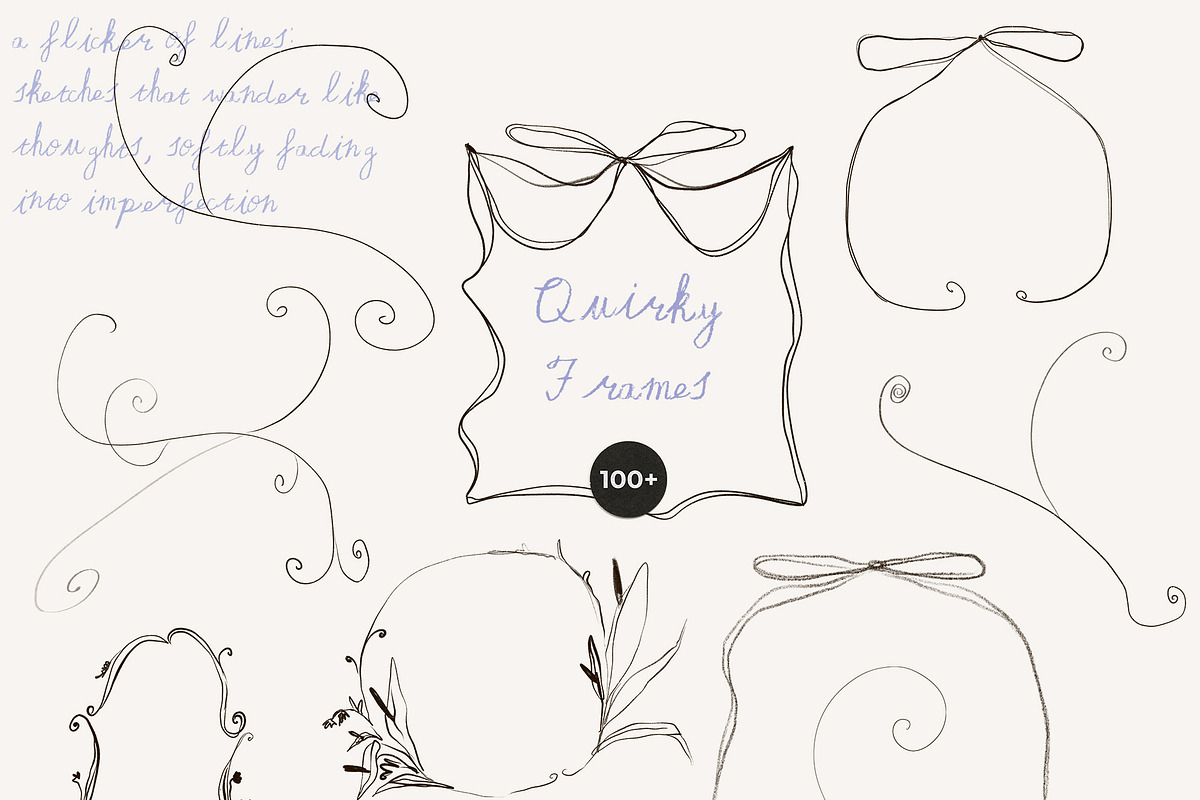 Quirky Hand-Drawn Line Frames, an Object Graphic by Lana Elanor (Photo 10 of 11)