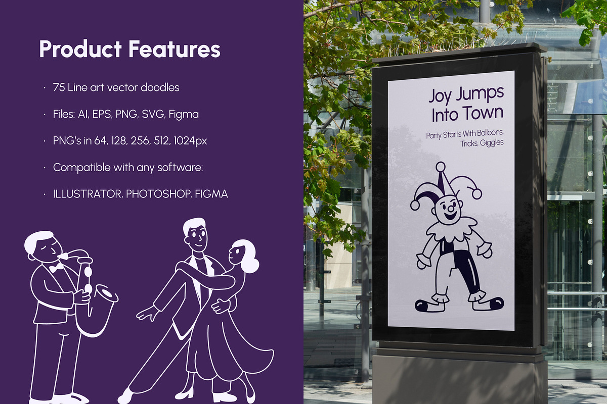 Party and Firework Doodle Set, an Outline Icon by Vectors Market (Photo 2 of 8)