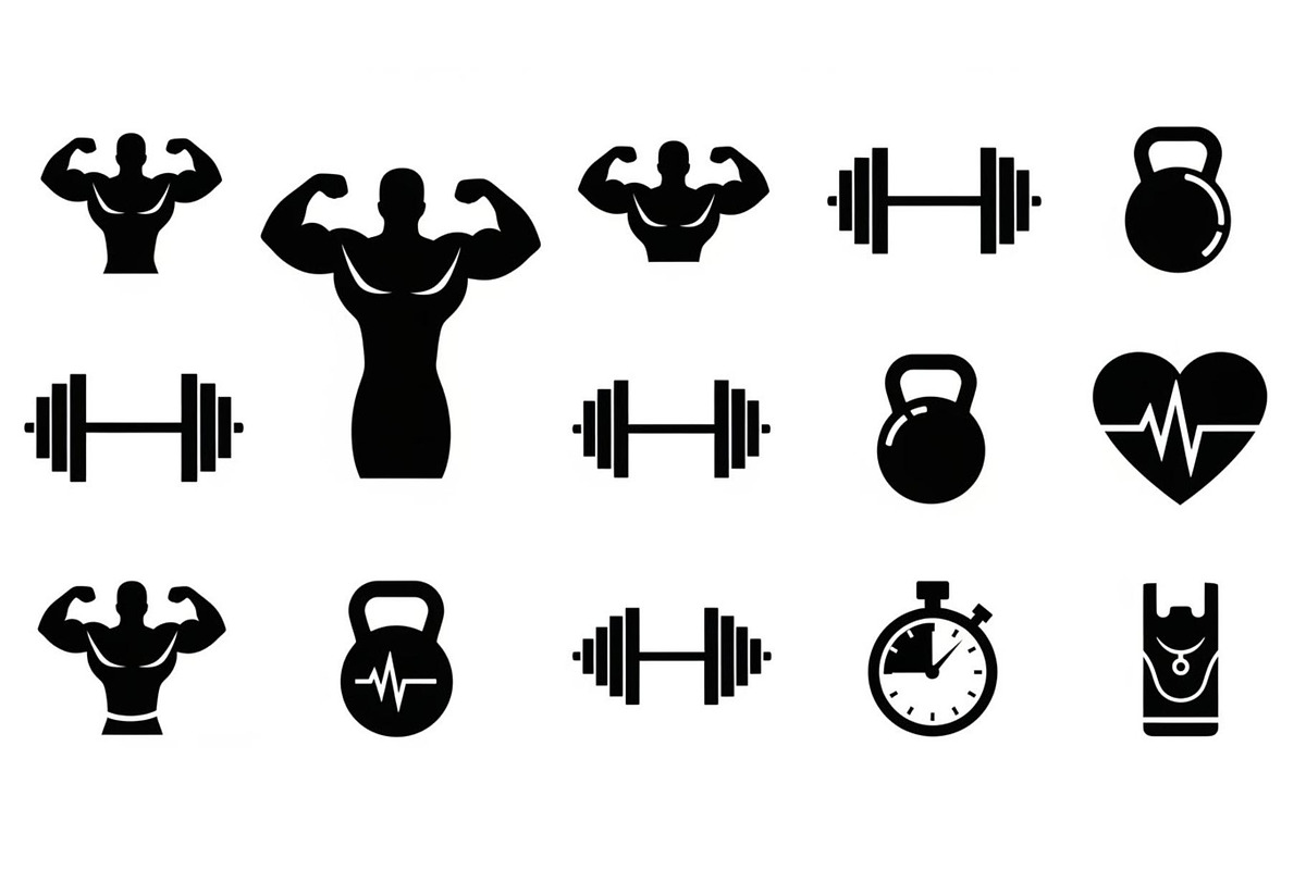 Ultimate Fitness Gym Vector Bundle, an Illustration by Creativeshirt (Photo 6 of 51)