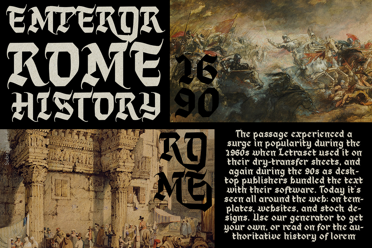 Subrage Blackletter, a Blackletter Font by TypeClassHeroes (Photo 4 of 15)