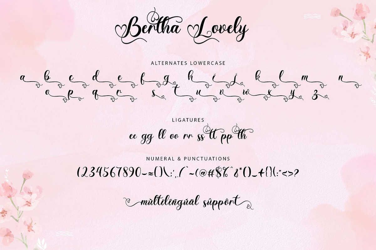 Bertha Lovely, a Handwritten Font by Yoga Letter (Photo 7 of 7)