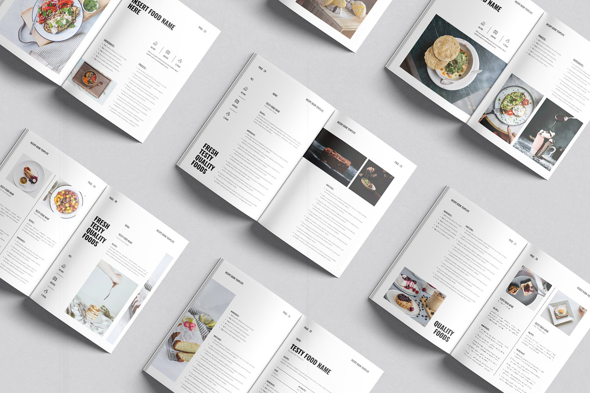 Recipe Cookbook Template, a Magazine Template by DesignCrest (Photo 9 of 17)