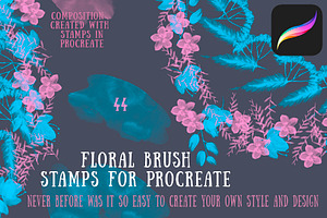 Floral Brush Stamps For Procreate