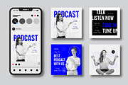 Podcast Social Media Post Layout Set, a Social Media Template by MightyDesign (Thumbnail 2 of 7)
