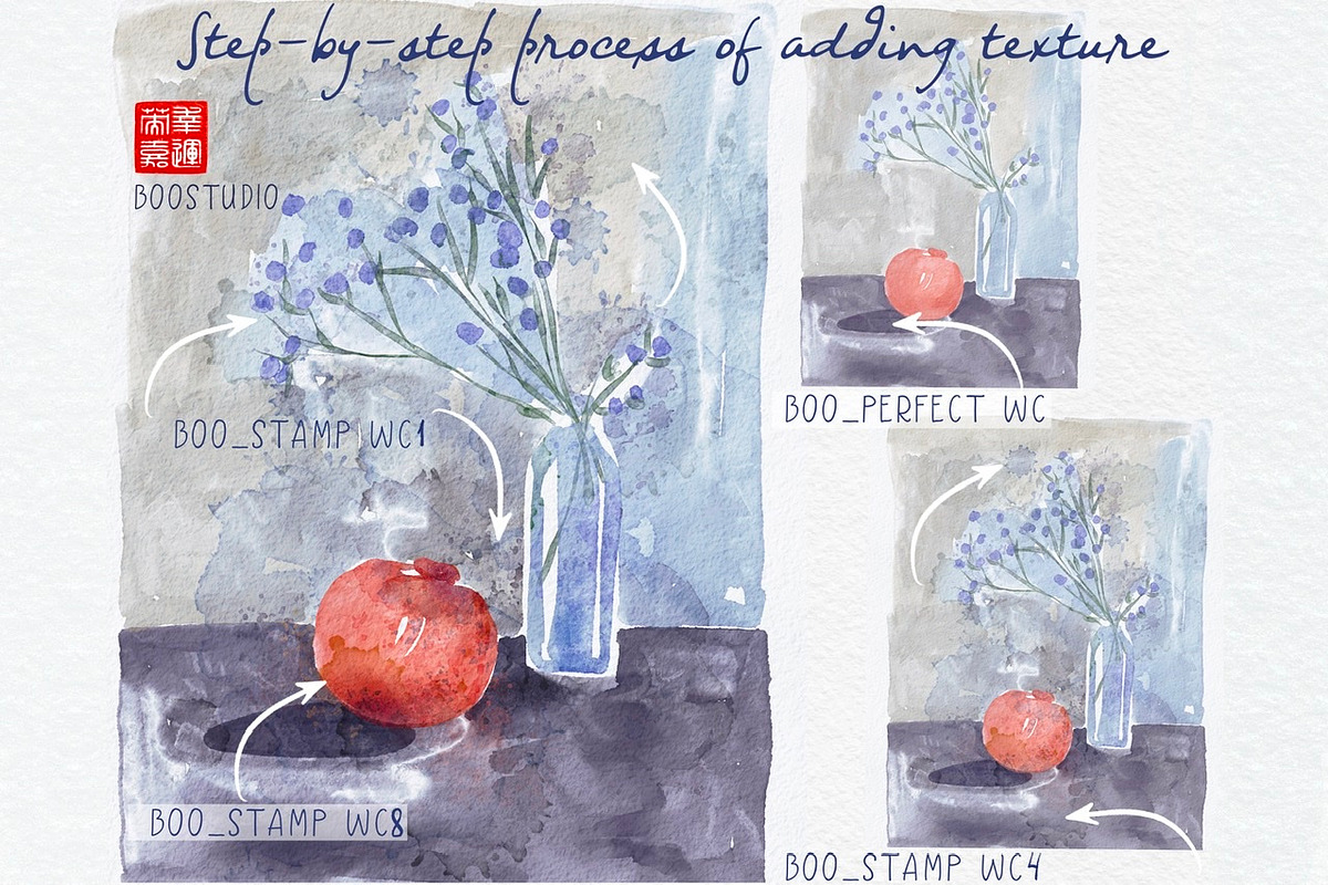 Procreate Texture and Stamp Brushes, a Brush Add-On by BooStudio (Photo 3 of 10)