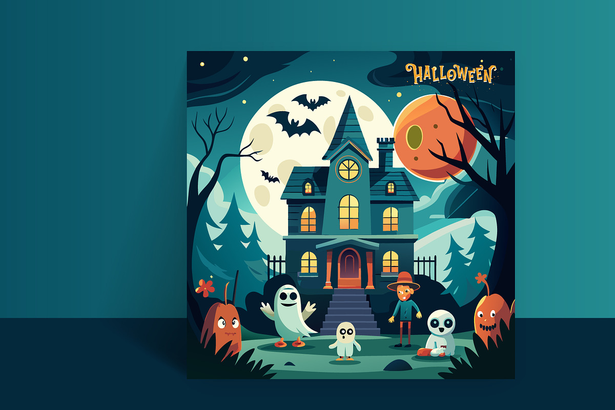 Halloween banner design bundle, a Poster Template by hkmonir (Photo 1 of 4)