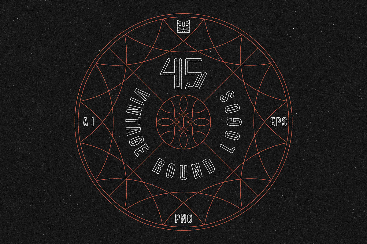 45 VINTAGE ROUND LOGOS, an Object Graphic by 2DFUNS (Photo 1 of 8)