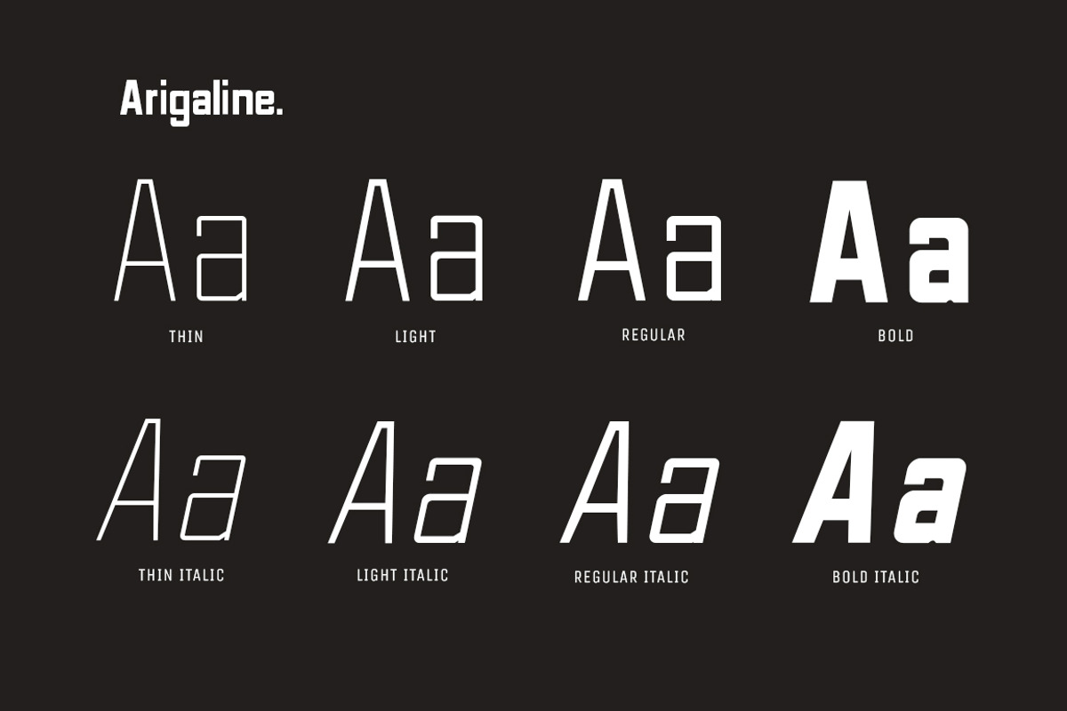 Arigaline | Font Family preview 2