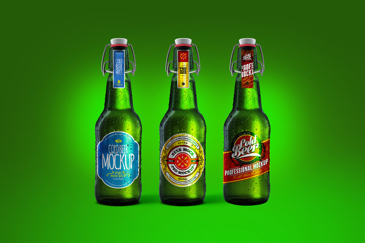 Glass Beer Bottle Mock-Up, a Product Mockup by PSD Market (Photo 2 of 13)