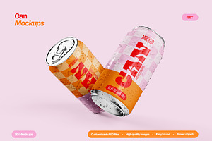 Beverage Can Mockup Set, a Packaging Mockup by Mego-studio