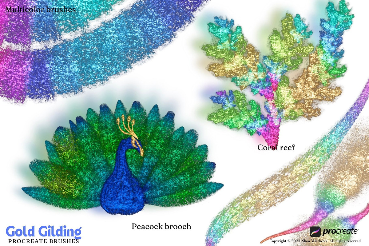 Procreate Metallic Gold Gilding, a Brushes & More by Fashion Workshop Bkk (Photo 6 of 11)