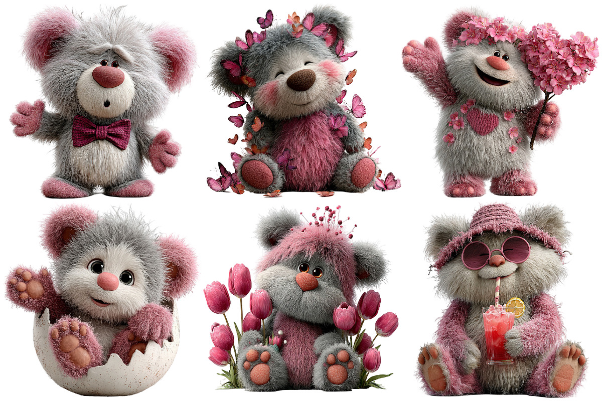 Whimsical Easter Teddy Clipart, an Illustration by Pixels.Craft (Photo 5 of 5)