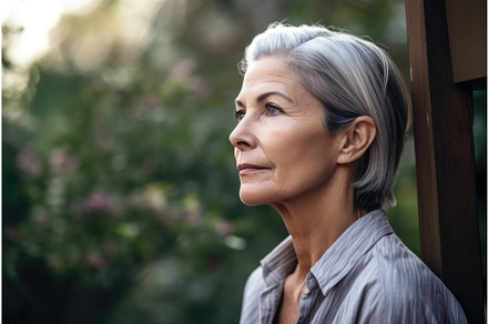shot of a mature woman looking, a Person Illustration by Sergey Kotenev