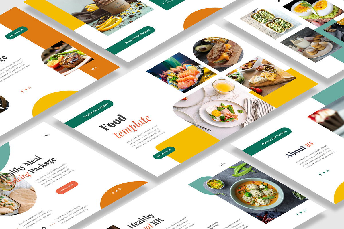 Food Keynote Template, a Presentation Template by Boinah Studio (Photo 1 of 7)