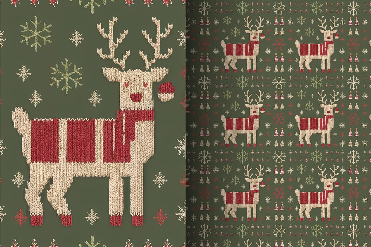 Christmas Ugly Seamless Pattern, a Pattern Graphic by DIYnArtShop (Photo 8 of 11)