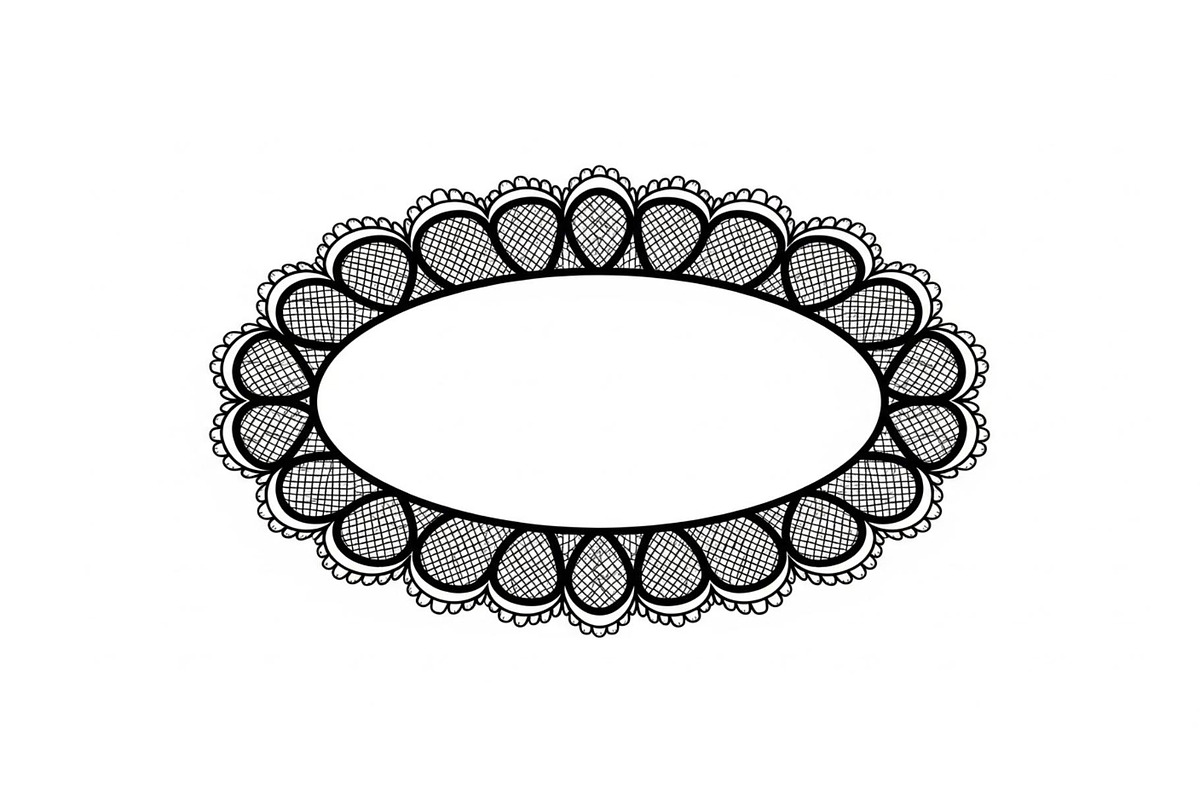 Vintage Lace Oval Frame Bundle, an Illustration by yasushie (Photo 13 of 30)
