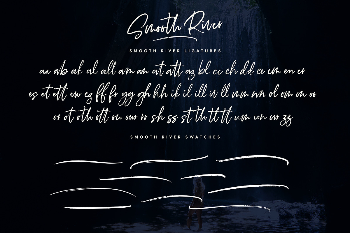 Smooth River Font, a Script Font by Ivan Rosenberg (Photo 12 of 13)