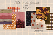 100 Hand-Drawn Autumn Backgrounds, a Background Graphic by PaperJamLab (Thumbnail 1 of 16)