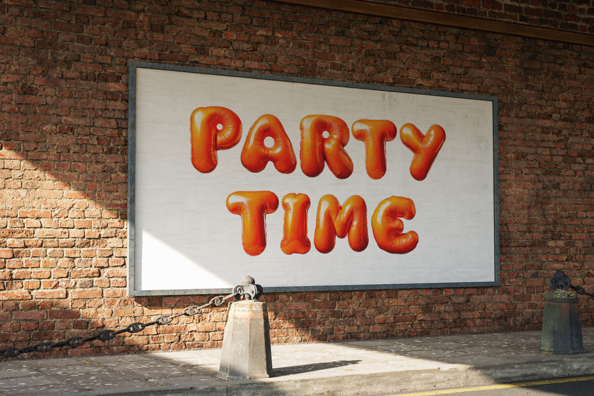 Orange Balloon Font, a Handwritten Font by Handmadefont (Photo 6 of 10)