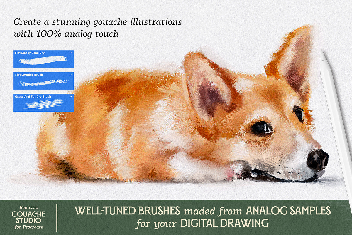 VVDS Realistic Gouache Studio, a Brush Add-On by Vintage Voyage Supply (Photo 2 of 10)
