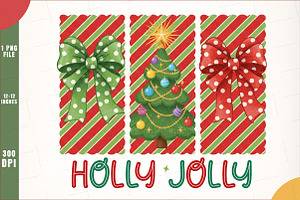 Coquette Holly Jolly Christmas PNG, an Illustration by SinaCreation
