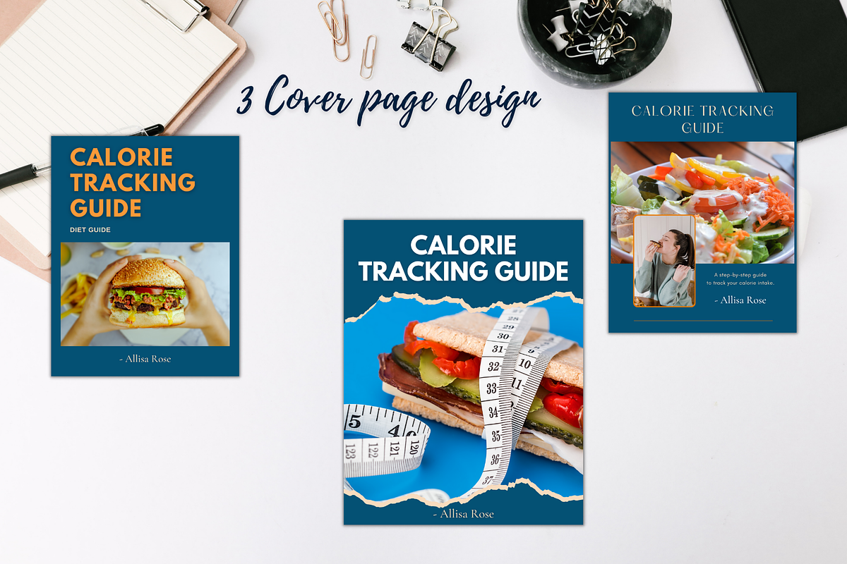 Calorie Tracking Guide, a Books & Magazine Mockup by Millennials Marketing (Photo 3 of 7)