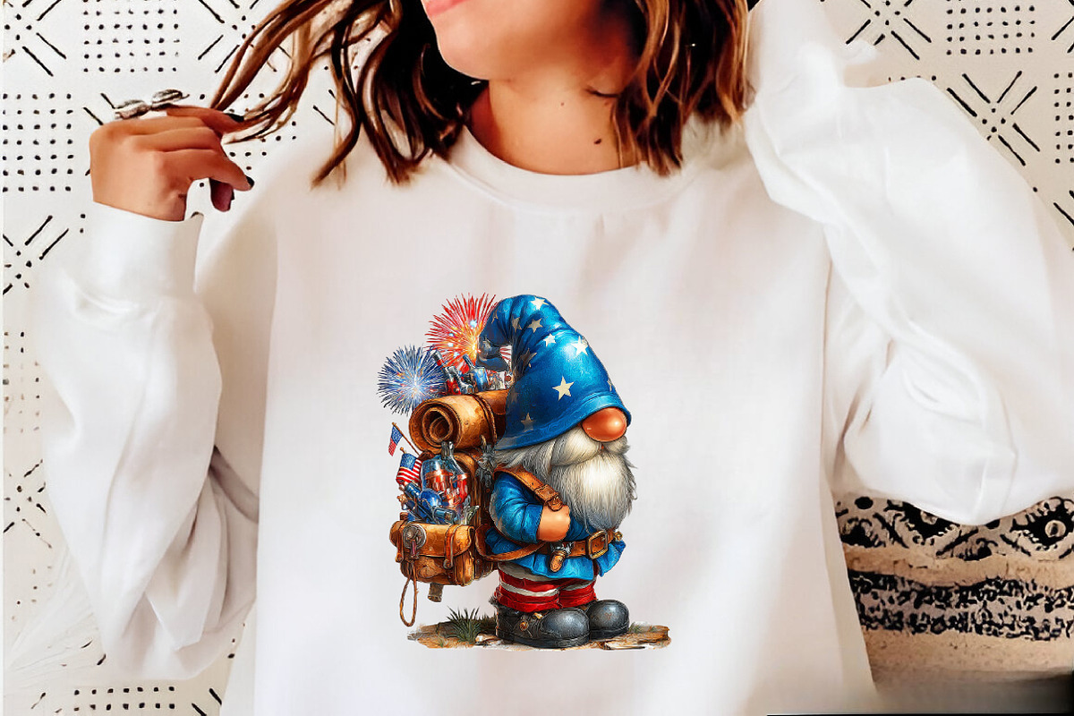 Watercolor 4th Of July Gnomes Clipar, an Illustration by SVGArt (Photo 2 of 9)