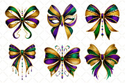 Mardi Gras Bow Coquette Bow, an Illustration by Black Bird Studio (Thumbnail 6 of 6)