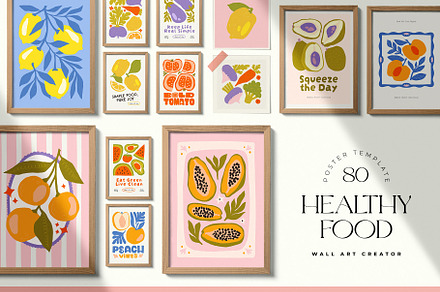 Healthy Food | Wall Art Collection, an Object Graphic by Leleka.Store