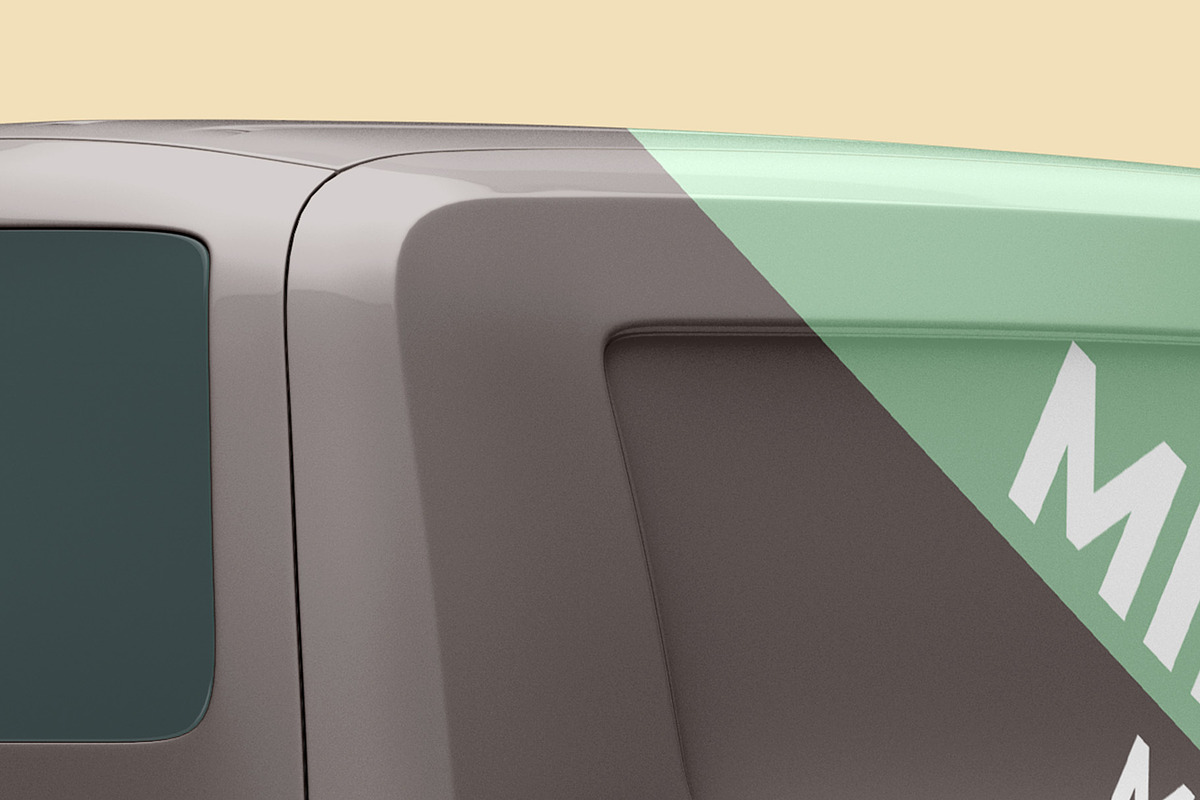 Mini Van Mockup - 6 views, an Advertising Mockup by Illusiongraphic (Photo 14 of 20)