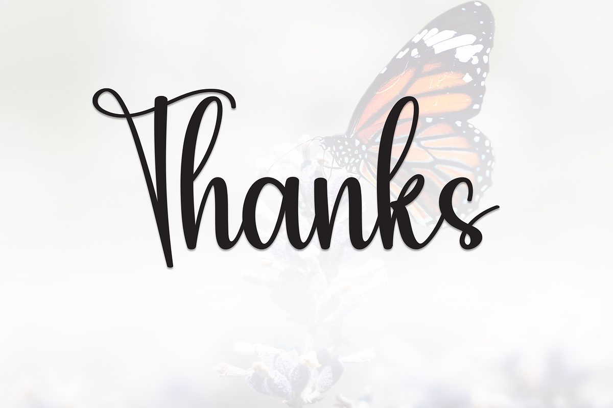 Butterfly | Script Font, a Handwritten Font by Scratchones (Photo 8 of 8)