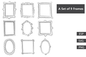 Doodle Picture Frames, an Illustration by Milota