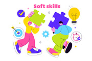 10 Soft Skills Illustration, a Person Illustration by denayunebgt (Thumbnail 4 of 4)
